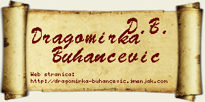 Dragomirka Buhančević vizit kartica